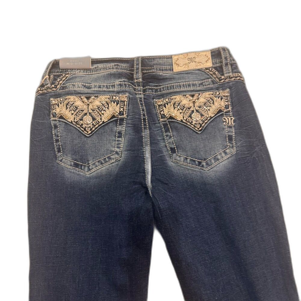Miss Me Jeans, Women's Size 32 Blue, Denim, Gems Back Pocket, Flared